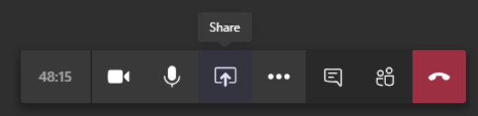 Start Sharing your microsoft teams meetings