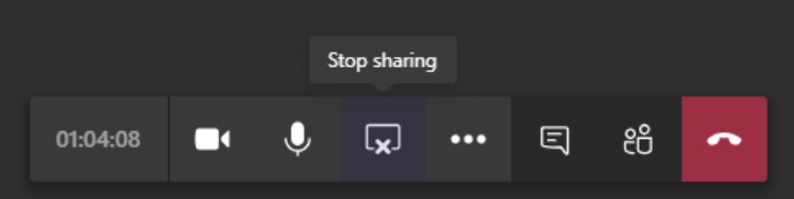 Stop Sharing in your microsoft teams meetings